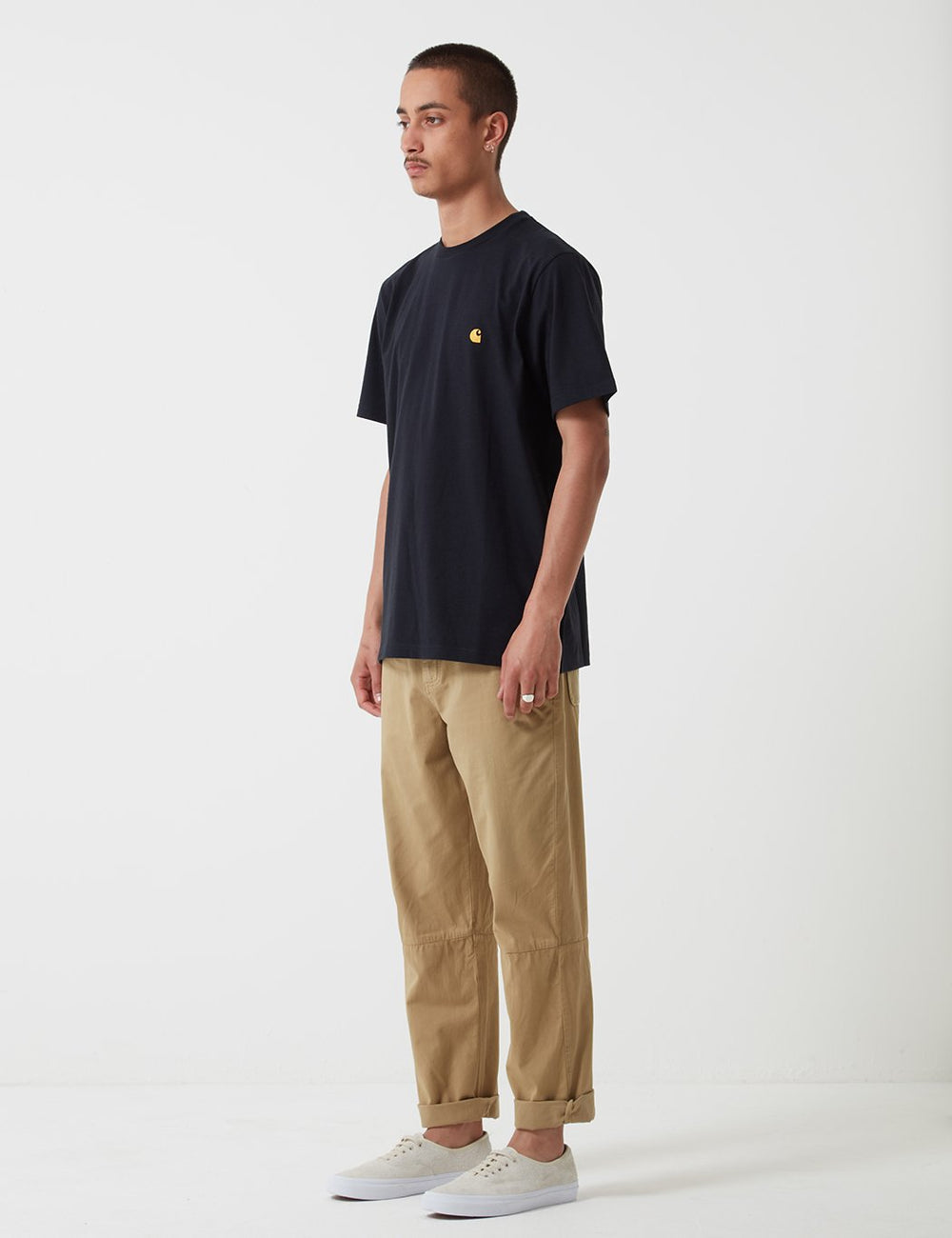 Carhartt WIP S/S Chase T-Shirt, Black/Gold