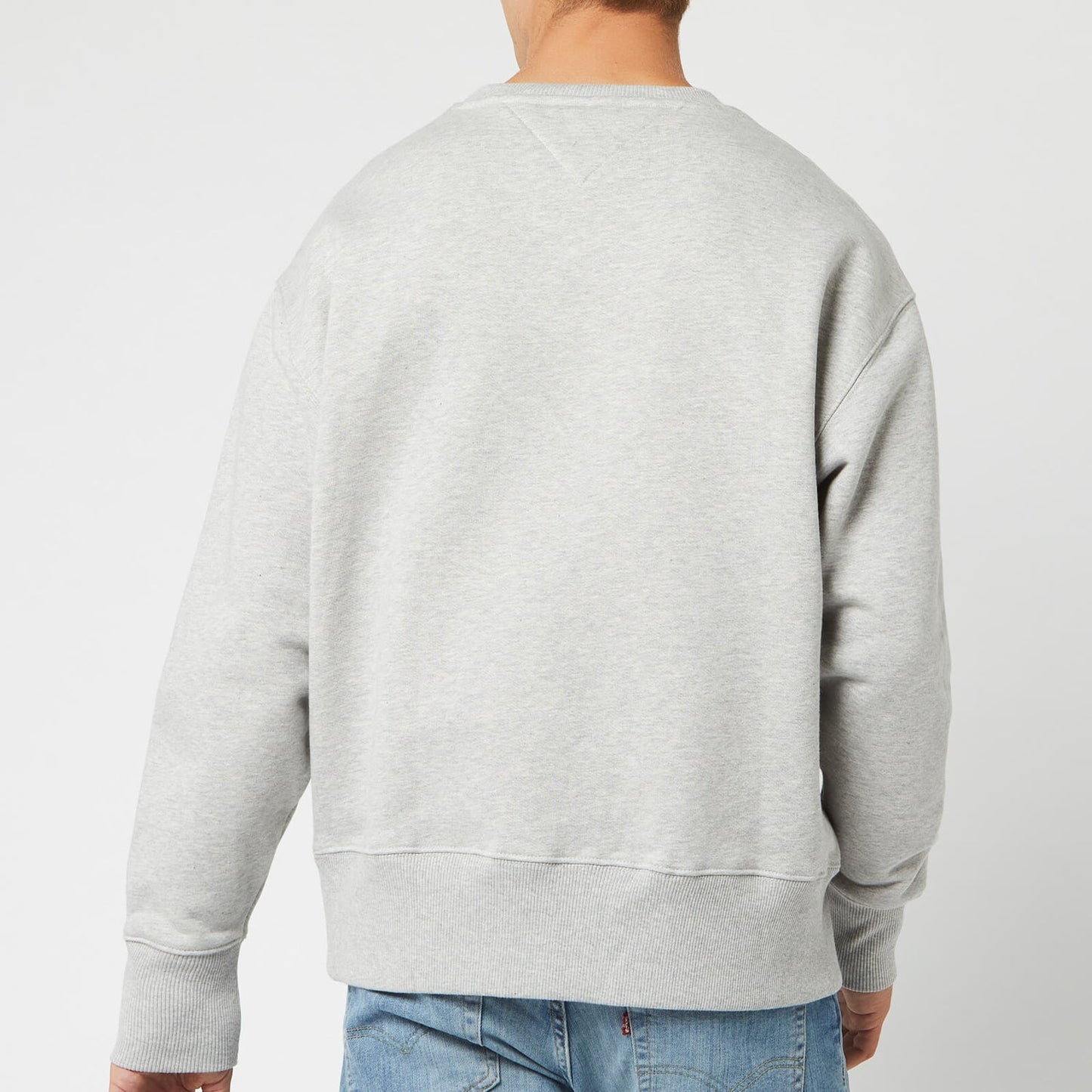 Tommy Jeans Badge Crew Sweatshirt, Light Grey