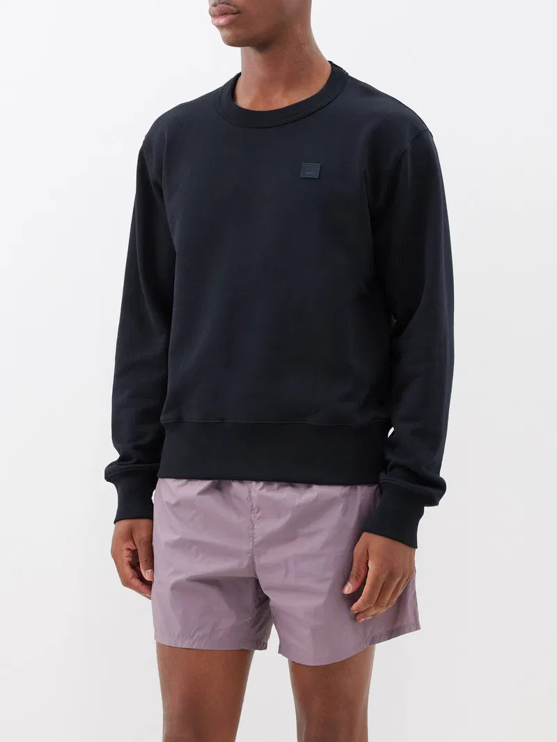 ACNE STUDIOS Fairah Face- Patch Cotton-Jersey Sweatshirt