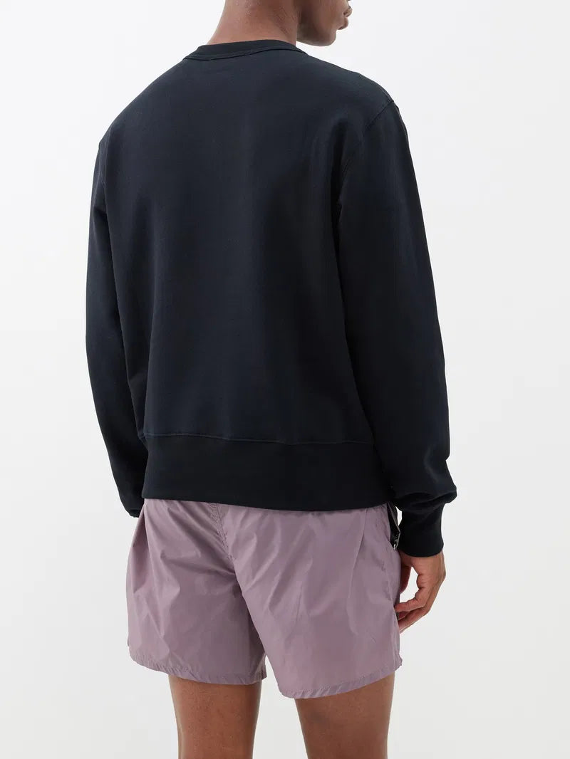 ACNE STUDIOS Fairah Face- Patch Cotton-Jersey Sweatshirt